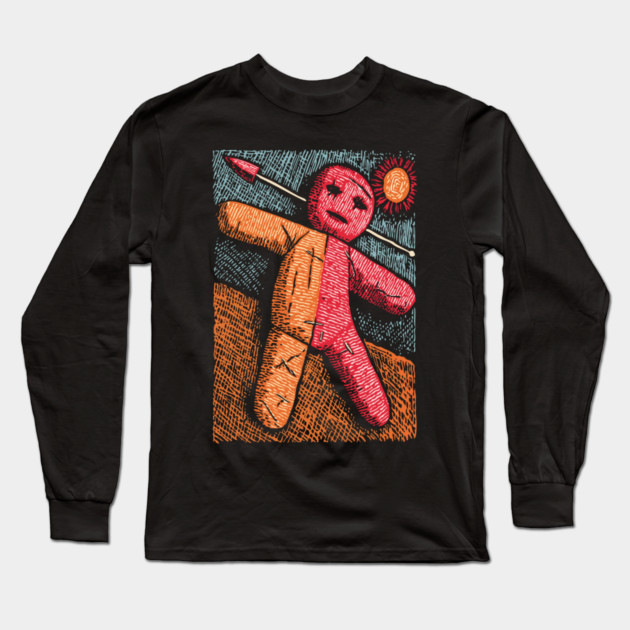 Surreal Voodoo Doll Art | Dark Humor Long Sleeve T-Shirt by TuncGK