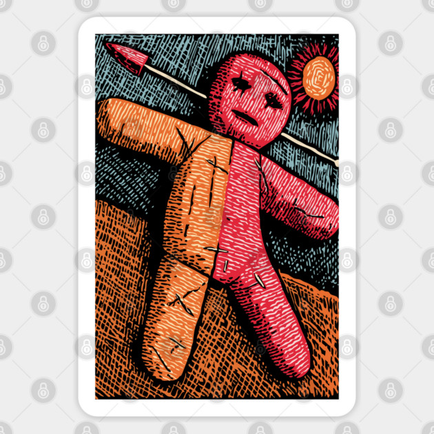 Surreal Voodoo Doll Art | Dark Humor Sticker by TuncGK