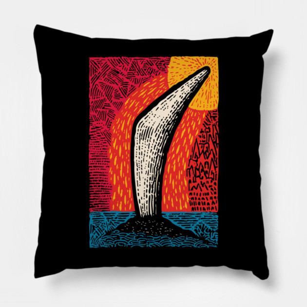 Aboriginal Boomerang Vintage Art Design - Retro Style Pillow by TuncGK