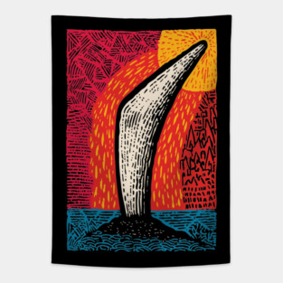 Aboriginal Boomerang Vintage Art Design - Retro Style Tapestry