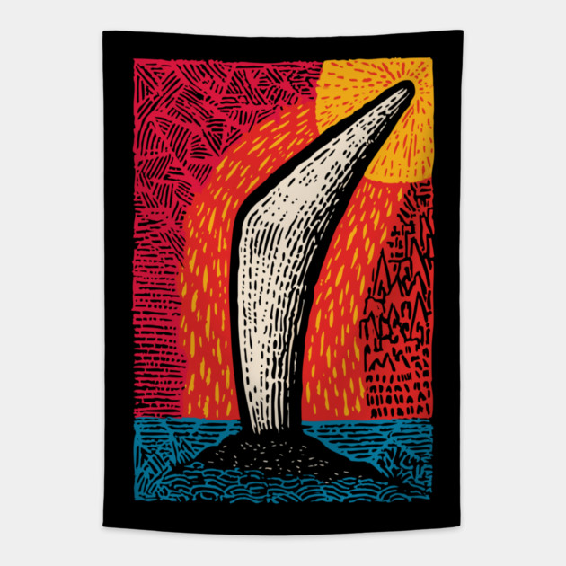 Aboriginal Boomerang Vintage Art Design - Retro Style Tapestry by TuncGK
