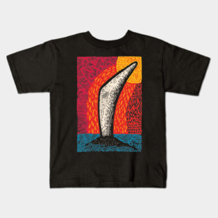 Aboriginal Boomerang Vintage Art Design - Retro Style Kids T-Shirt