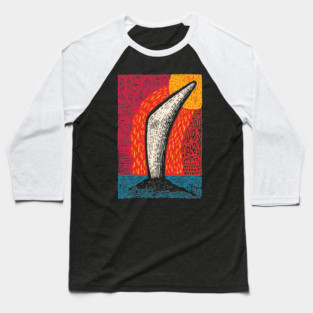 Aboriginal Boomerang Vintage Art Design - Retro Style Baseball T-Shirt