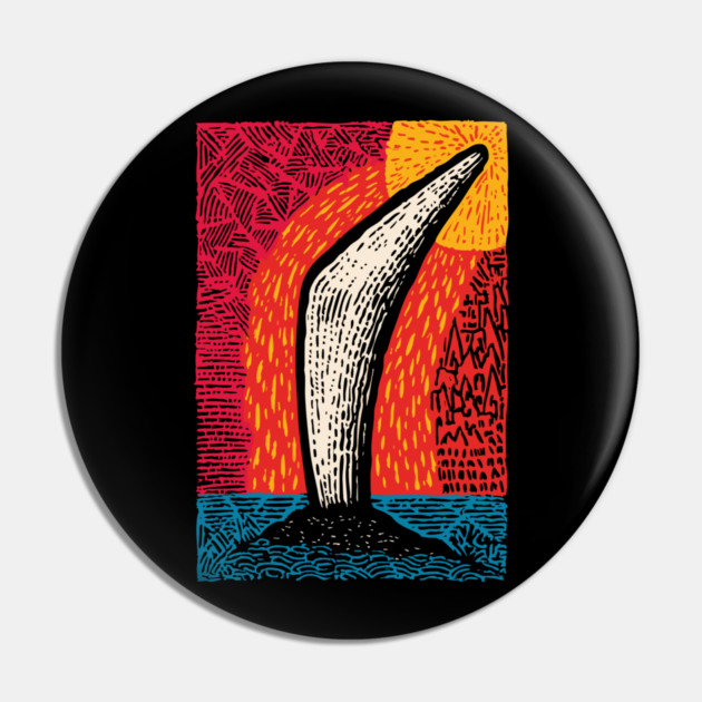 Aboriginal Boomerang Vintage Art Design - Retro Style Pin by TuncGK