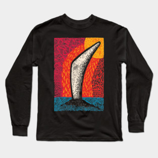 Aboriginal Boomerang Vintage Art Design - Retro Style Long Sleeve T-Shirt
