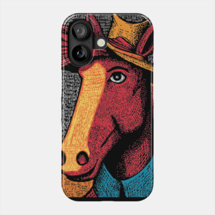 Rustic Farmer Horse Art Phone Case