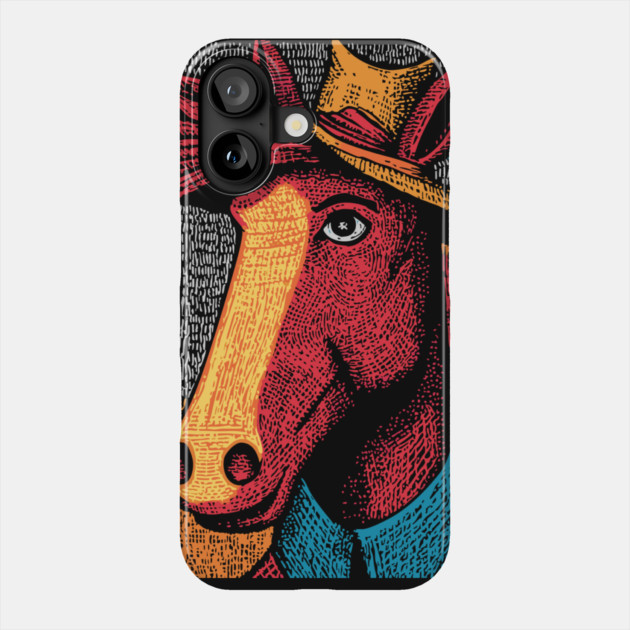 Rustic Farmer Horse Art Phone Case by TuncGK