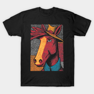 Rustic Farmer Horse Art T-Shirt