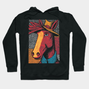 Rustic Farmer Horse Art Hoodie