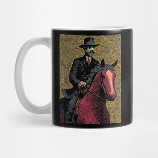 Elegant Victorian Horse and Rider Illustration Art Mug