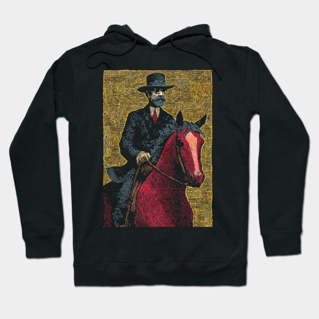 Elegant Victorian Horse and Rider Illustration Art Hoodie by TuncGK