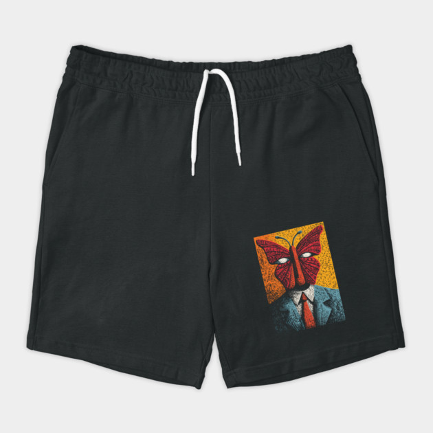 Creepy Butterfly-Headed Businessman Surreal Dark Art by TuncGK