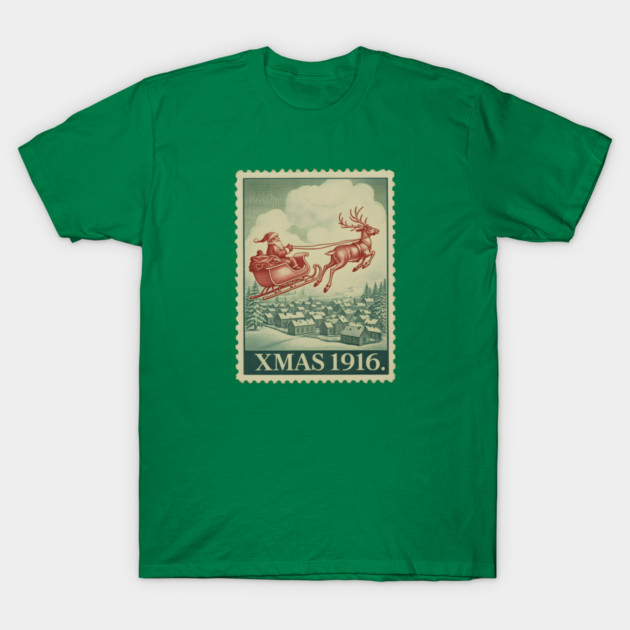 Classic-Christmas-Stamp T-Shirt by JessArty