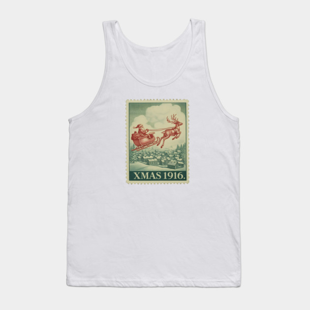 Classic-Christmas-Stamp Tank Top by JessArty