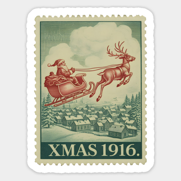 Classic-Christmas-Stamp Magnet by JessArty