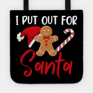 Funny Gingerbread Man With Santa Hat And Candy Cane Christmas Humor Tote