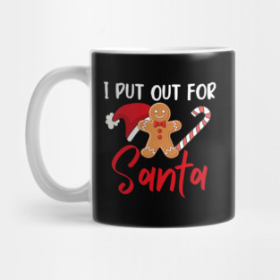 Funny Gingerbread Man With Santa Hat And Candy Cane Christmas Humor Mug