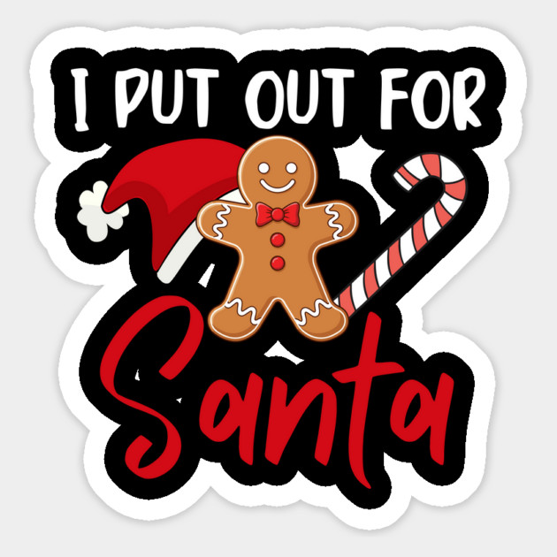 Funny Gingerbread Man With Santa Hat And Candy Cane Christmas Humor Magnet by Creatifly Graphic Tees