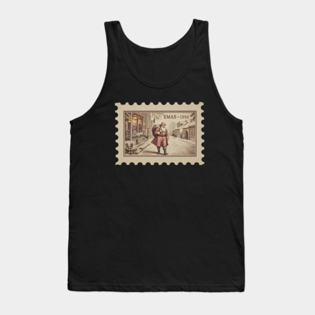 Classic-Christmas-Stamp Tank Top by JessArty
