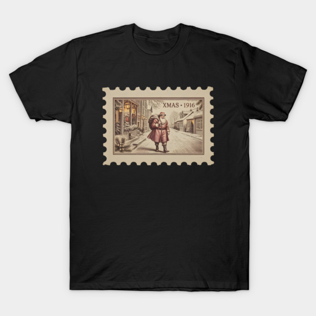 Classic-Christmas-Stamp T-Shirt by JessArty