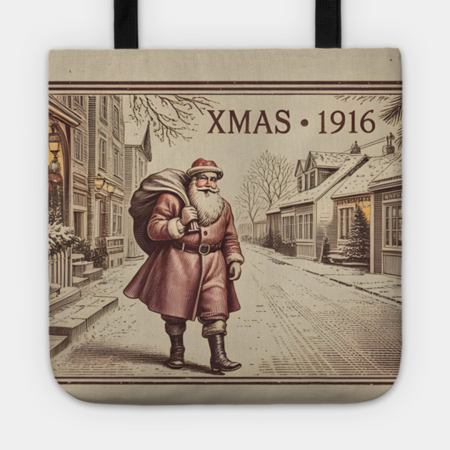 Classic-Christmas-Stamp Tote by JessArty