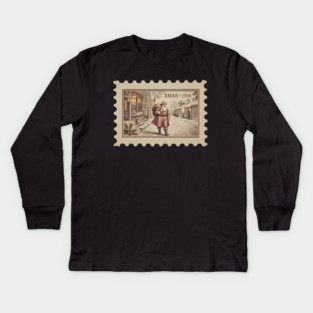 Classic-Christmas-Stamp Kids Long Sleeve T-Shirt
