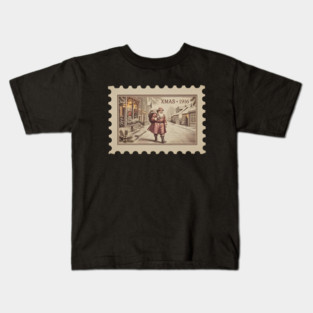 Classic-Christmas-Stamp Kids T-Shirt