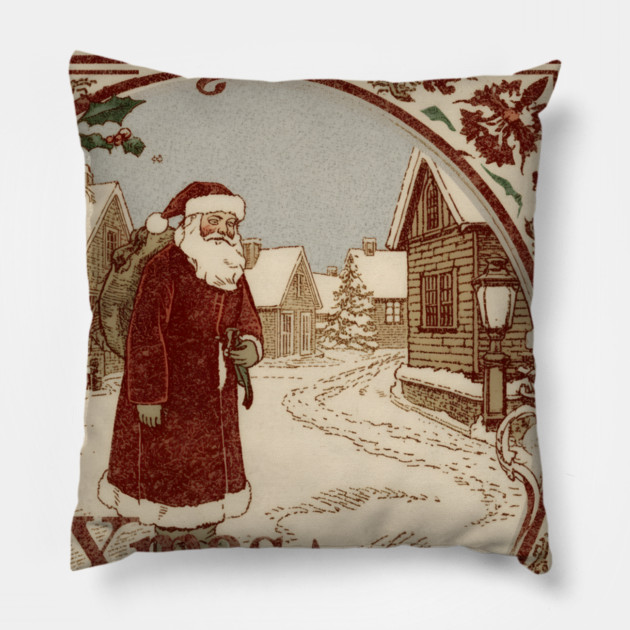Classic-Christmas-Stamp Pillow by JessArty
