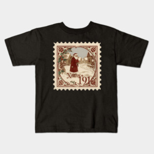 Classic-Christmas-Stamp Kids T-Shirt