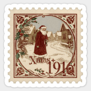 Classic-Christmas-Stamp Magnet