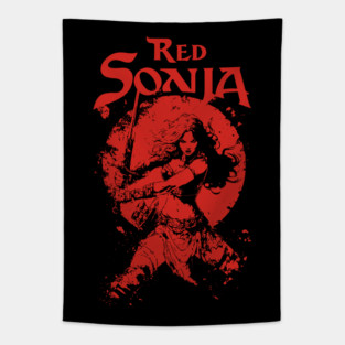 Warrior of the Red Moon Tapestry