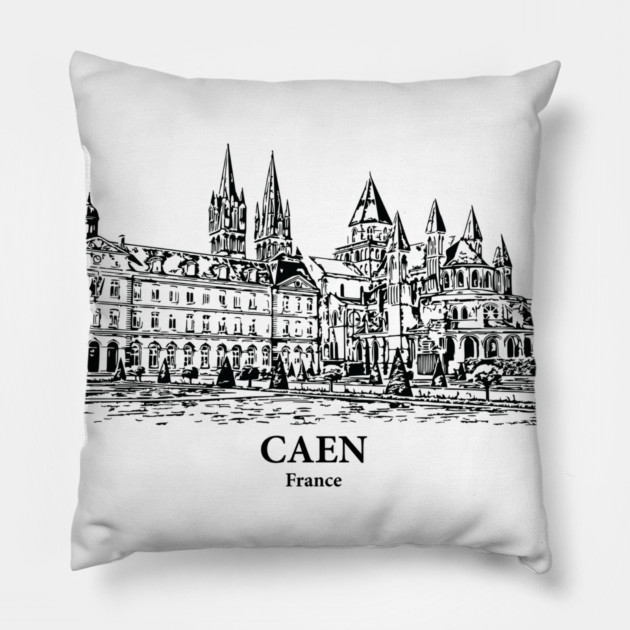 Caen - France Pillow by Lakeric