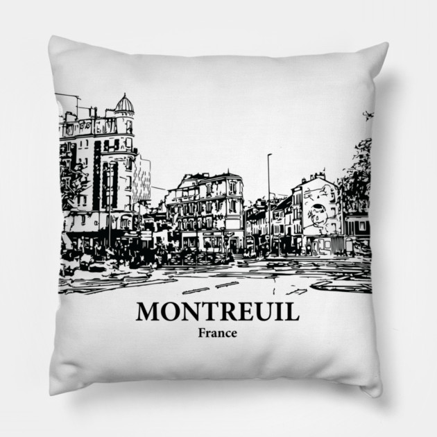 Montreuil - France Pillow by Lakeric