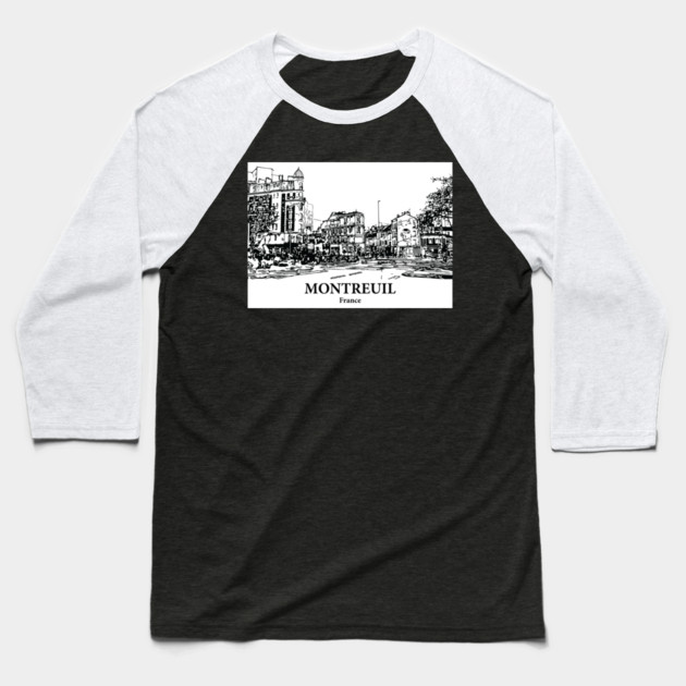 Montreuil - France Baseball T-Shirt by Lakeric