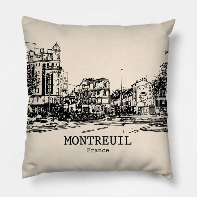 Montreuil - France Pillow by Lakeric