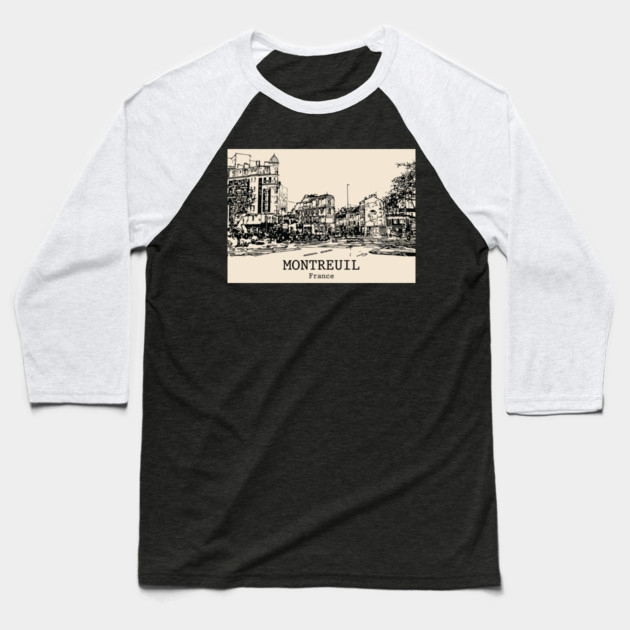 Montreuil - France Baseball T-Shirt by Lakeric
