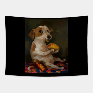 Dog chill with taco bell Tapestry