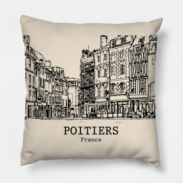 Poitiers - France Pillow by Lakeric