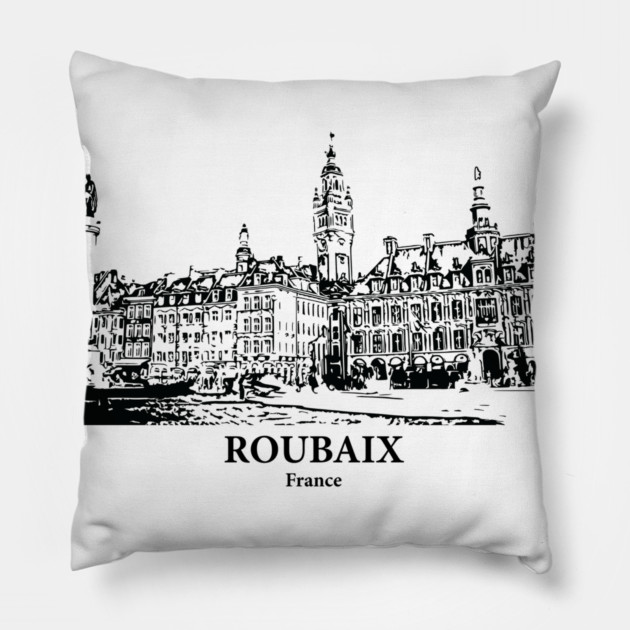 Roubaix - France Pillow by Lakeric