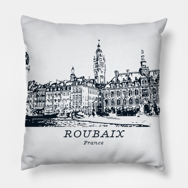 Roubaix - France Pillow by Lakeric