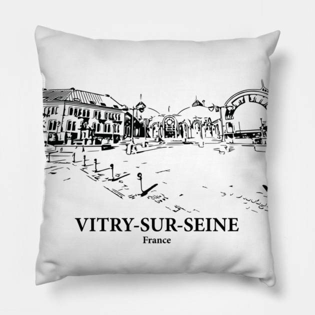 Vitry-sur-Seine - France Pillow by Lakeric