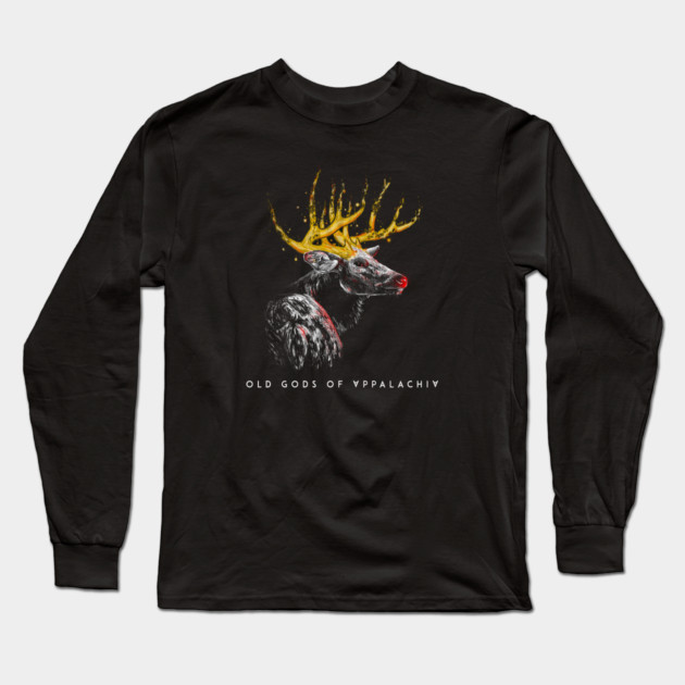 Ho Ho Hornèd Head Long Sleeve T-Shirt by Old Gods of Appalachia