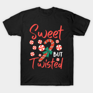 Sweet But Twisted Candy Cane Christmas Aesthetic T-Shirt