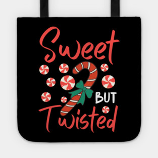 Sweet But Twisted Candy Cane Christmas Aesthetic Tote