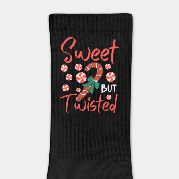 Sweet But Twisted Candy Cane Christmas Aesthetic by Creatifly Graphic Tees