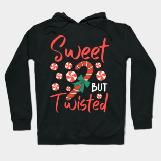 Sweet But Twisted Candy Cane Christmas Aesthetic Hoodie