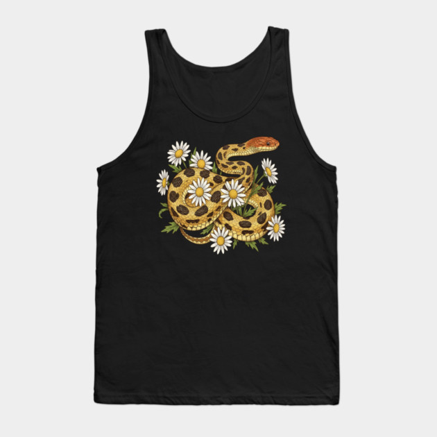Fox Snake with Wild Daisies Illustration Tank Top by BirdsnStuff