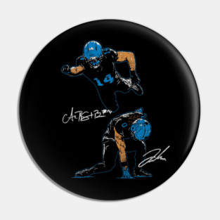 Vintage Amon-Ra St. Brown và Jahmyr Gibbs Spiderman&Superman Celebration Detroit Football Pin