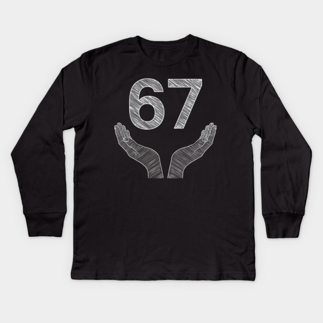 Funny-Six-Seven-6-7-Meme-Gen-Alpha-Slang Kids Long Sleeve T-Shirt by ArtistTee ⭐⭐⭐⭐⭐