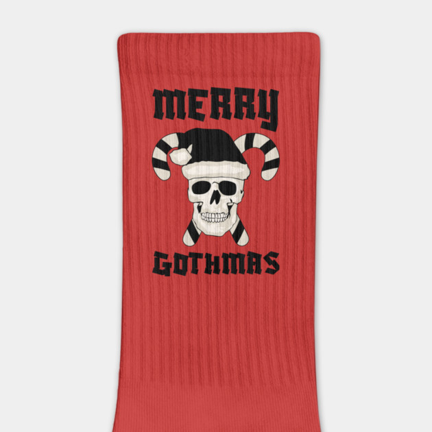 Skull Santa with Candy Cane Horns by Creatifly Graphic Tees